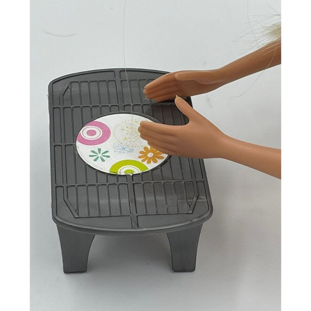 Barbie Replacement Laptop Computer Serving Tray Silver House Accessory